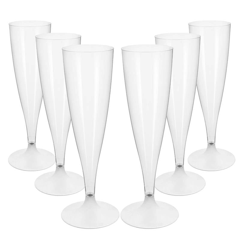 FLUTE IN PLASTICA TRASPARENTE IN CONFEZIONE DA 6 PEZZI