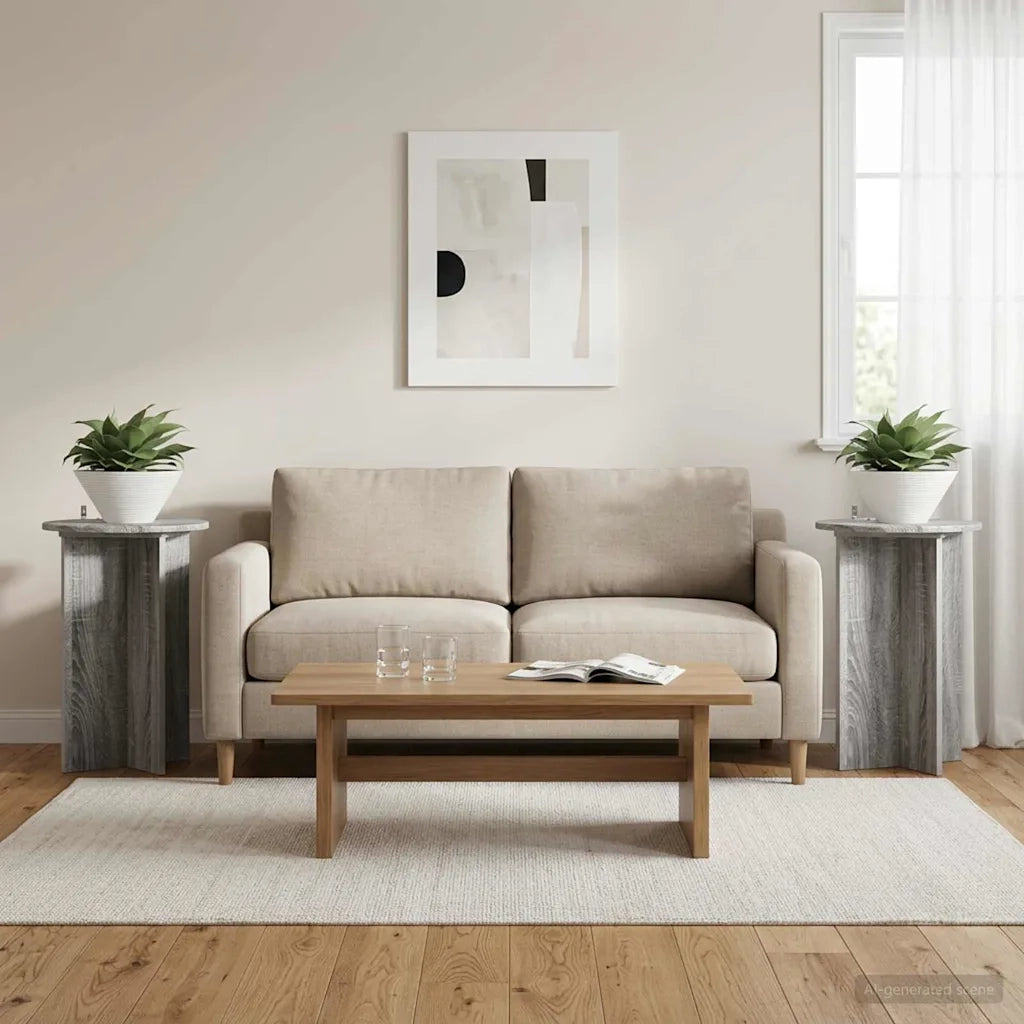 Supporto per piante 2 pz Grigio Sonoma Ø40 x 60 cm 899714