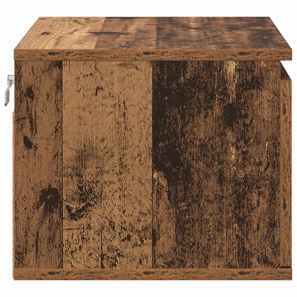 Mobiletto da Comodino | Armadio da Notte | Mobiletto da notte a parete Legno vecchio 50 x 36 x 30 cm