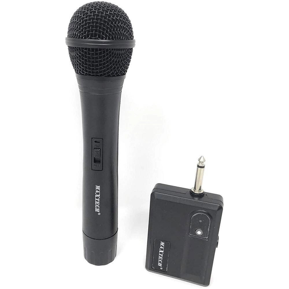 Trade Shop - Microfono Wireless Senza Fili Portatile Ricevitore 2,4ghz Karaoke Mic-08 Maxtech -