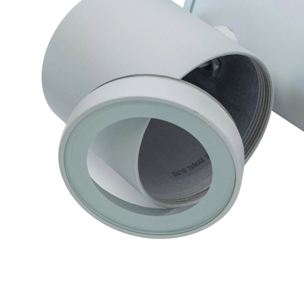 Lampione da giardino doppio LED GU10 lampioncino impermeabile diffusore orientabile luce viale cortile bianco 44cm