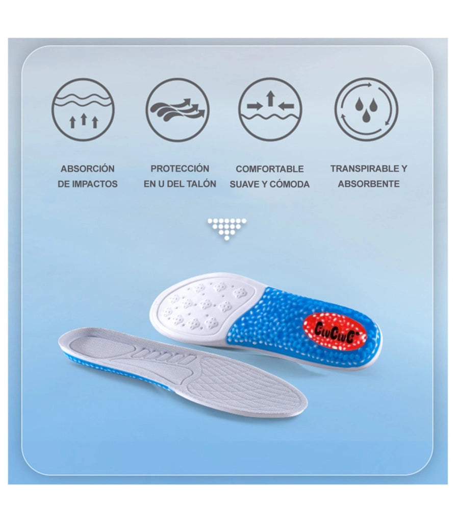 Sottopiedi Sportivi RZoom Unisex - Lattice e PU | Ammortizzazione ad Aria e Silicone | Traspiranti e Assorbenti