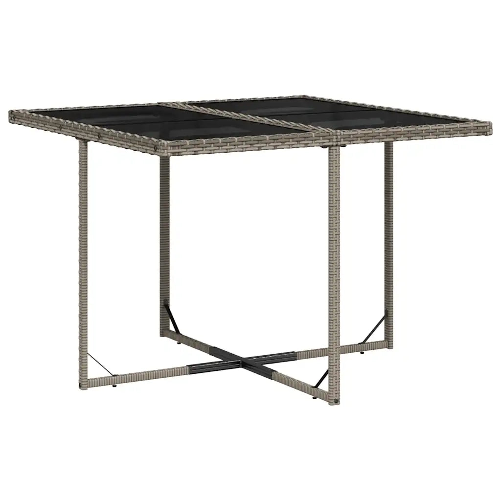 Set da Pranzo da Giardino 9 pz con Cuscini in Polyrattan Grigio 3210956
