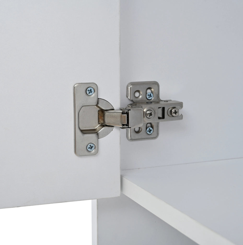 Vetrina 55x38x170 cm con LED e 1 cassetto in truciolato bianco