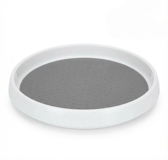Piatto di lavoro girevole 25 cm - Piatto di lavoro girevole per cucina/ufficio - Mattonella antiscivolo - Piatto di lavoro organizzatore 360° - Materiale PP - Rotazione 360°