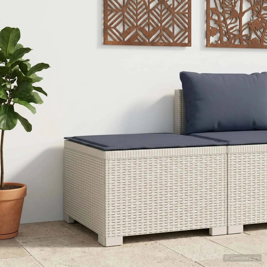 Divano da esterno-Divano da Giardino a 1 Posto con Cuscino Aspetto Rattan PP 142775