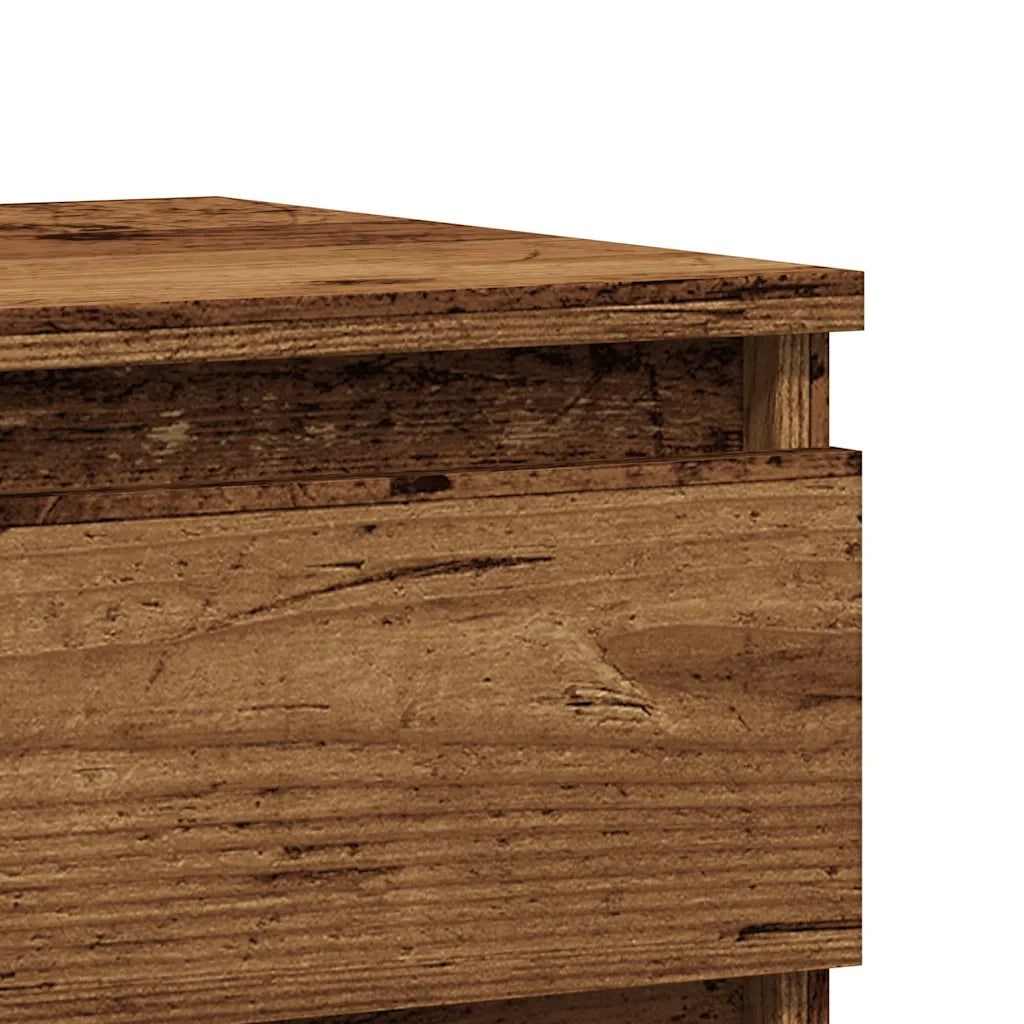 Comodino Legno Antico 40x35x50 cm in Legno Multistrato 857416