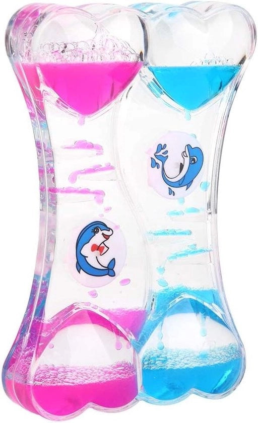Decorazione da ufficio a tema cuore con timer flusso di sabbia - 53 * 35 pollici (blu + rosa)