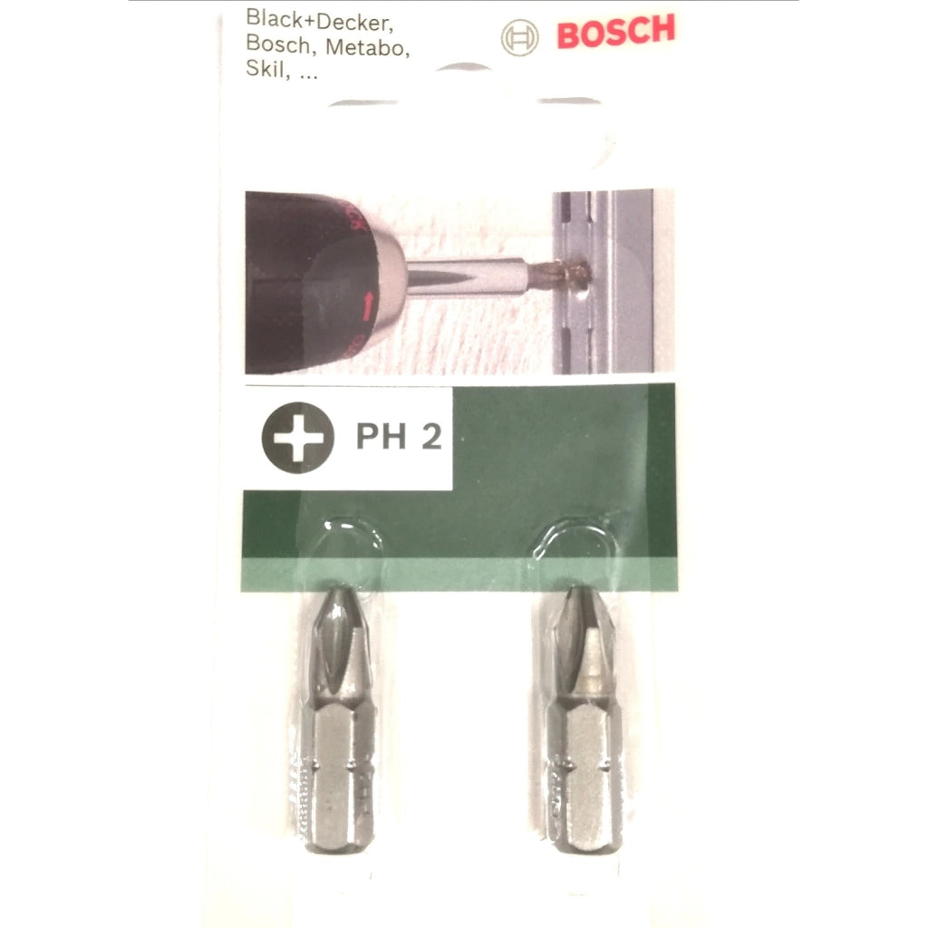 Bosch 2 BIT ATTACCO ESAGONALE ESTERNO DIN 3126-C6.3. 1/4