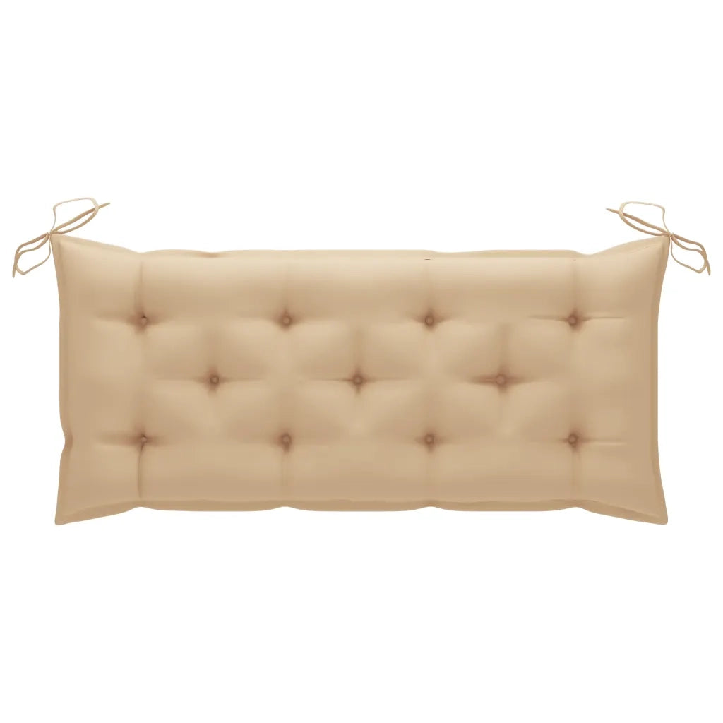 Panchina da Giardino con Cuscino 120 cm in Bambù 3063894