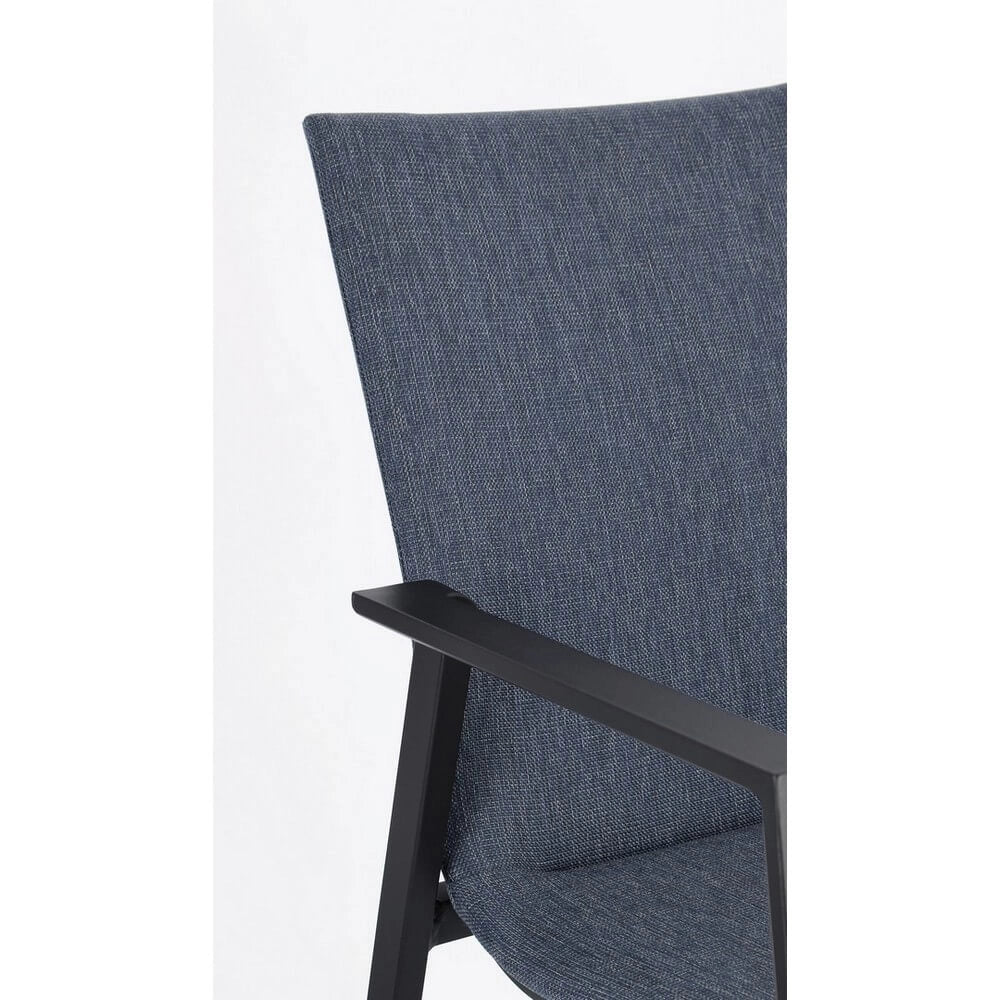 Set di 4 Sedia da Esterno con Braccioli in Alluminio e Tessuto - CLASSICAL