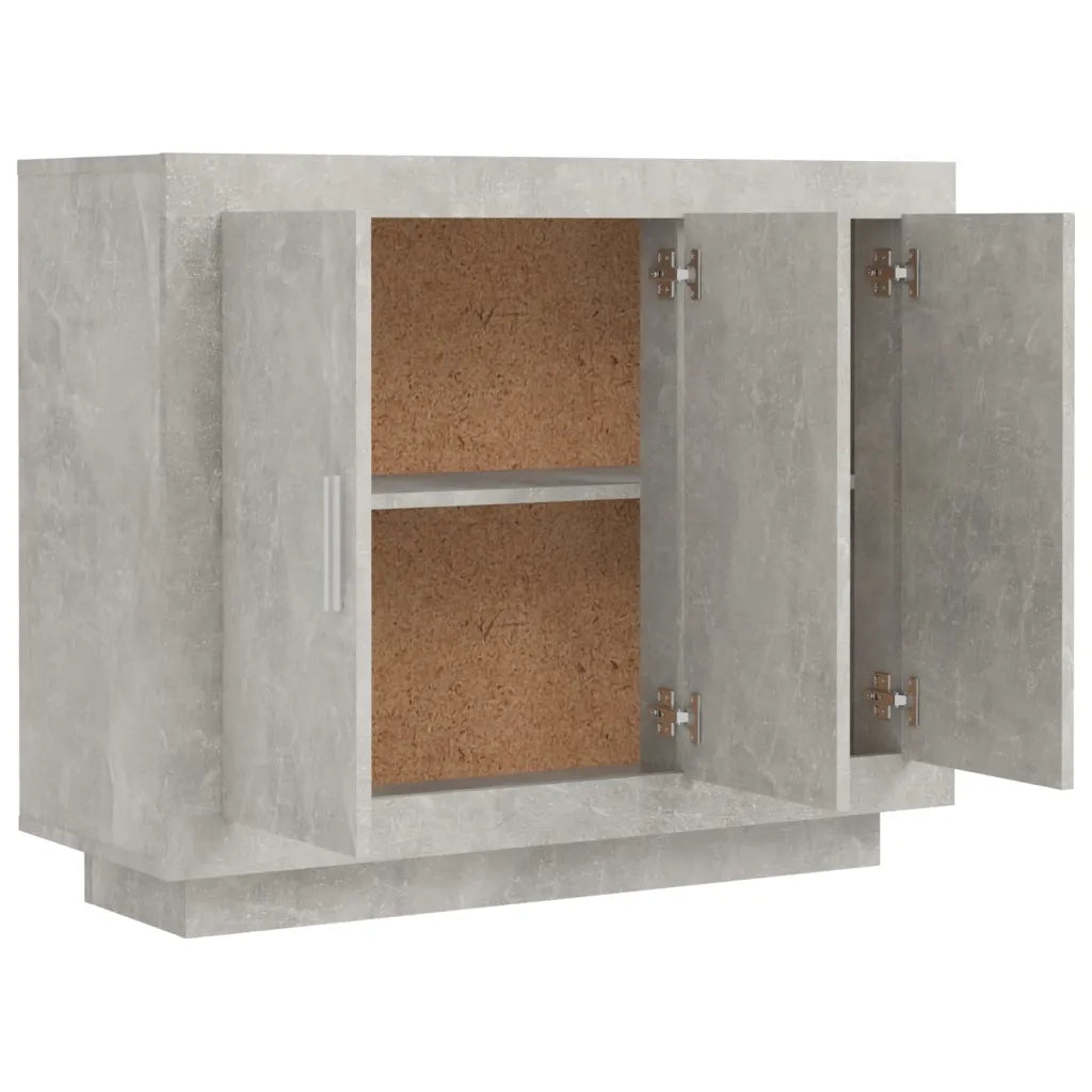 Credenza | Madia | Buffet da pranzo | Armadio da pranzo Grigio Cemento 92x35x75 cm in Legno Multistrato