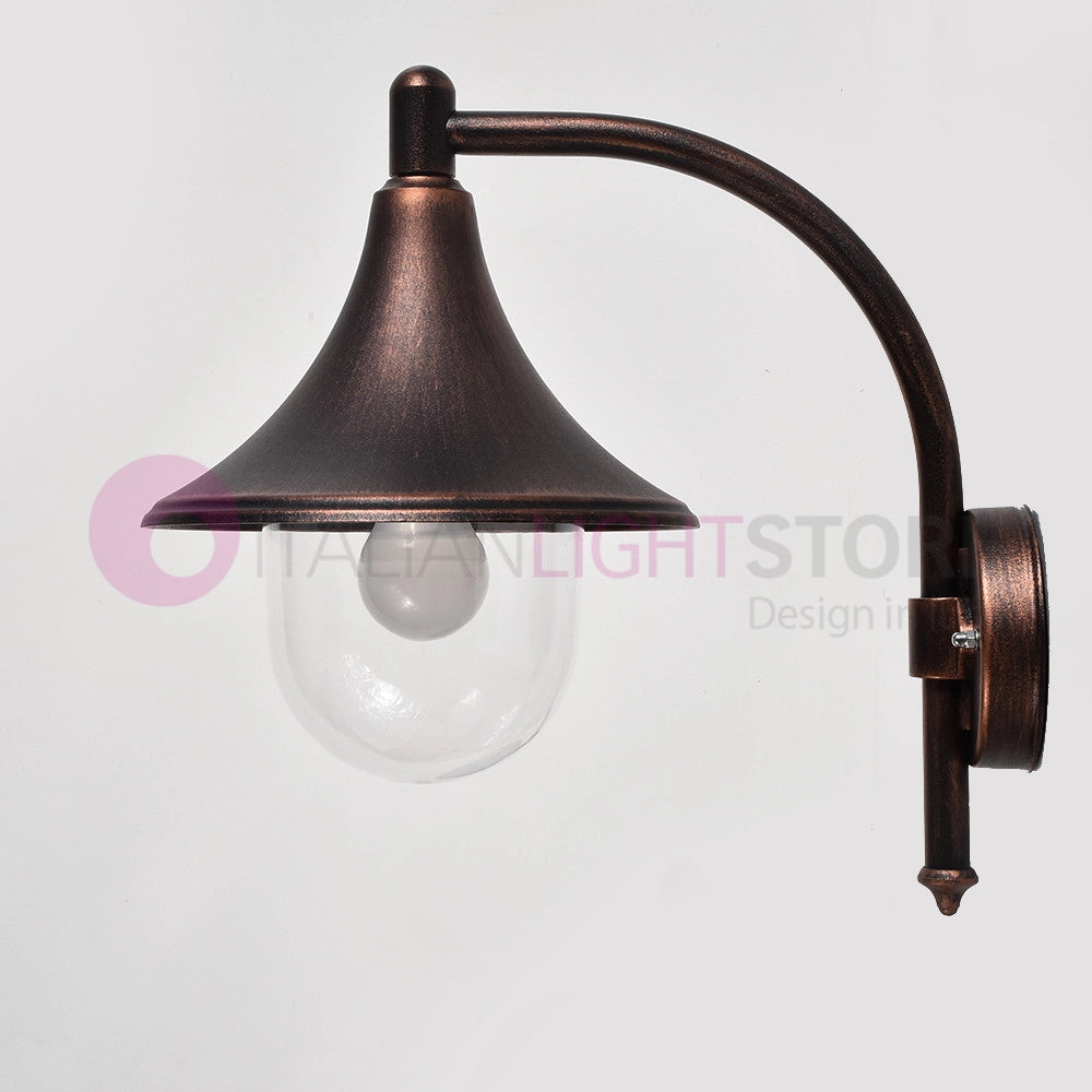 BARCHESSA Lanterna a Parete in Alluminio Lampada per Esterno Classica