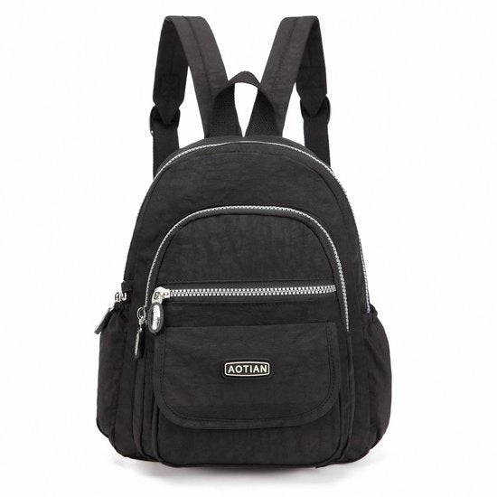 Borsa da viaggio mini per ragazze e donne, leggera e casual, 7 litri, nera