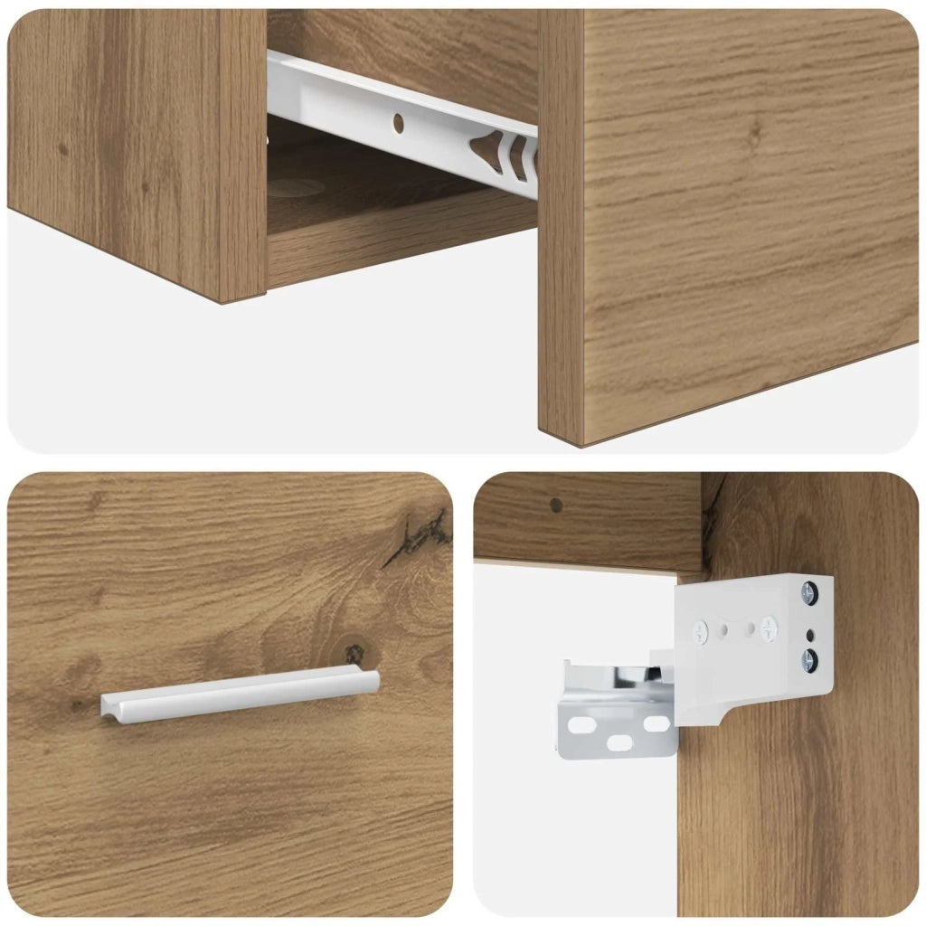 Mobile Lavabo da Parete Rovere Artigianale 49,5 x 41 x 63 cm 890277