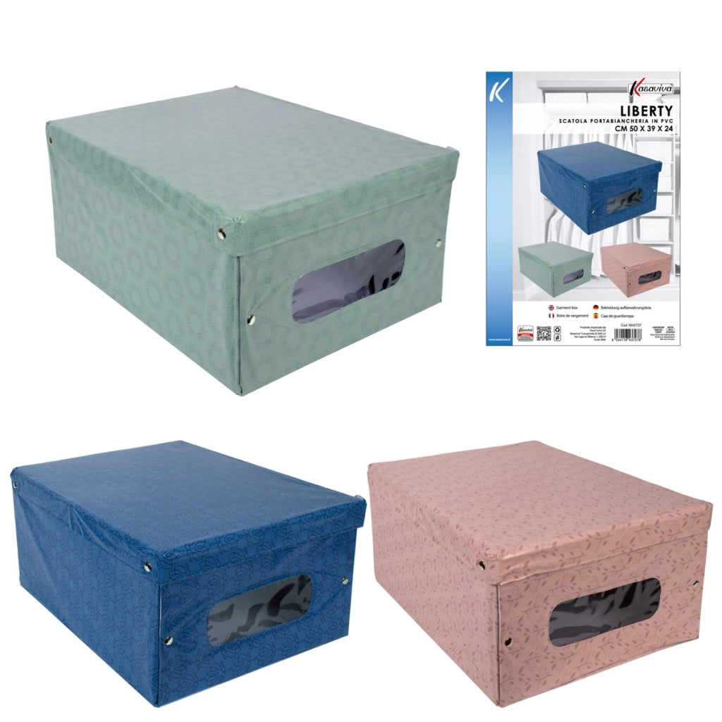 MAURY'S SET 6 SCATOLE GUARDAROBA LIBERTY 50X39XH24 CM  COLORAZIONE ASSORTITA
