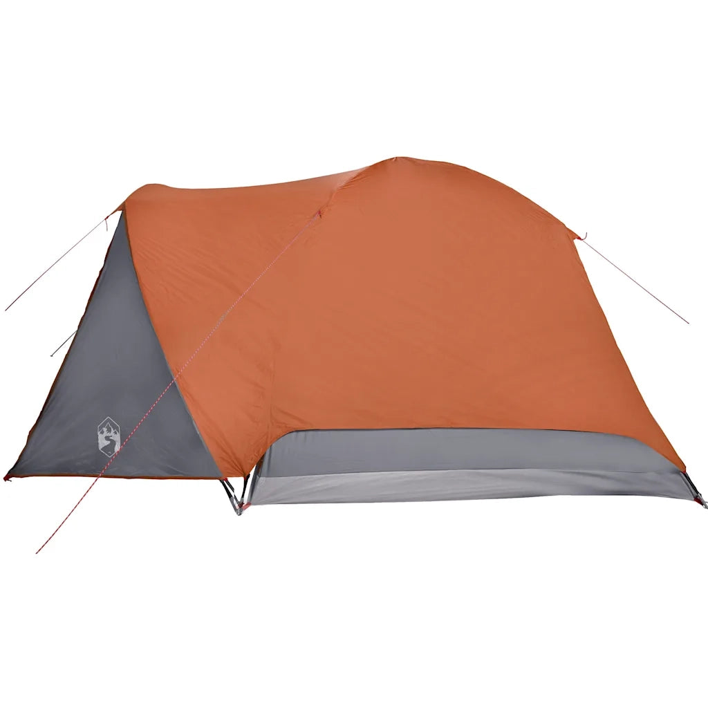 Tenda da Campeggio con Portico 4 Persone Arancione Impermeabile 94417