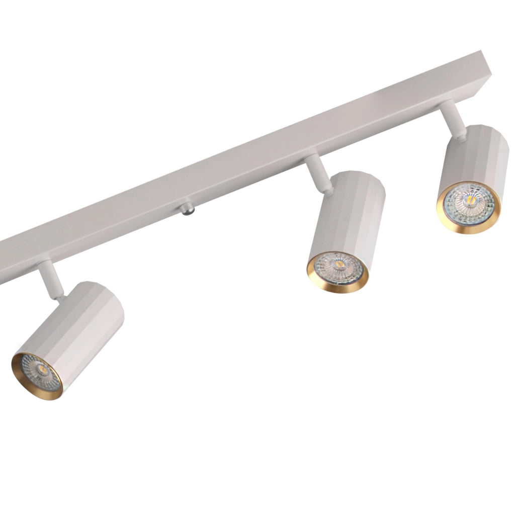 Plafoniera/Applique 6 luci bianco-oro GU10 Nicea Polux