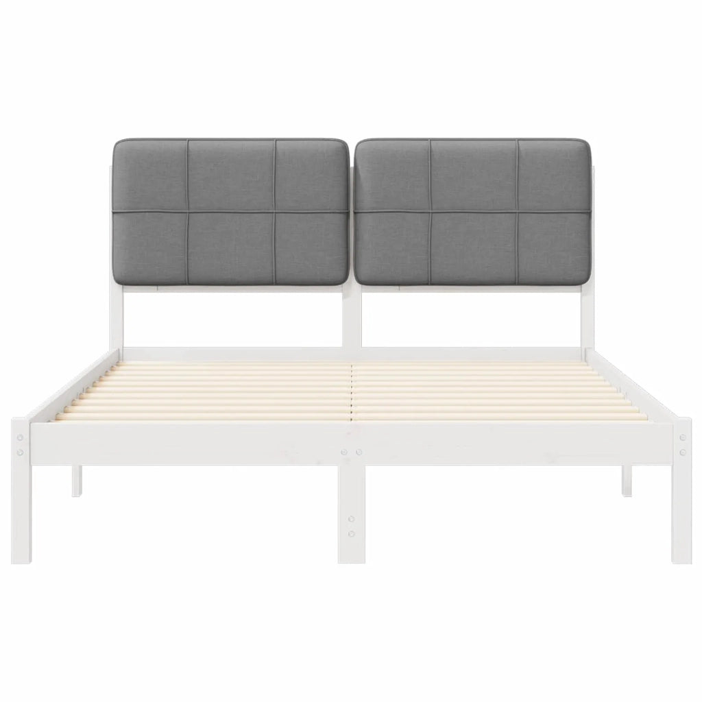 Letto con Testiera Rivestita-Struttura Letto con Testiera Grigio chiaro 140 x 200 cm 764064