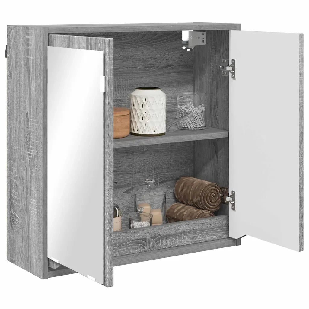 Mobiletto per specchio da bagno Grigio Sonoma 60 x 20 x 60 cm 888783