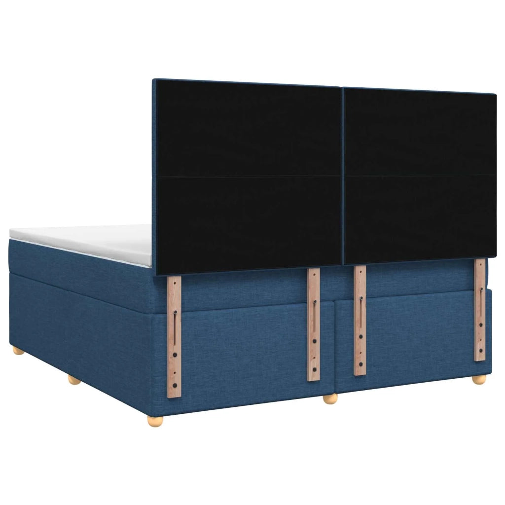 Letto box spring con materasso Blu 160 x 200 cm Tessuto 3455391
