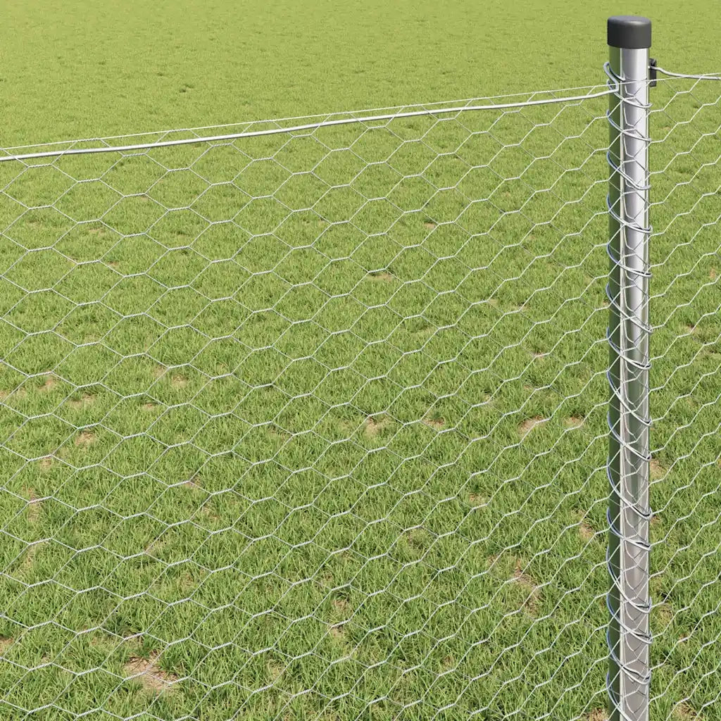 Recinzione Esagonale Argento 1,2 x 50 m Acciaio zincato 42005722