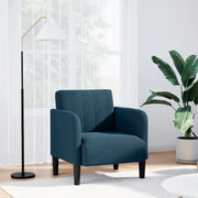 Divano Sedia con Braccioli-Poltrona-Sofa Relax Blu 54 cm in Velluto