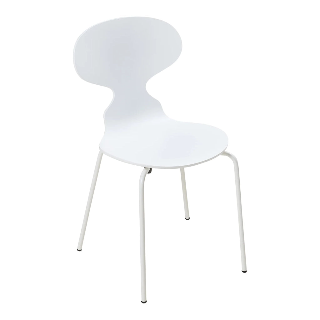 Set di 4 sedie da pranzo dal design moderno e robusto bianche 03_0009833