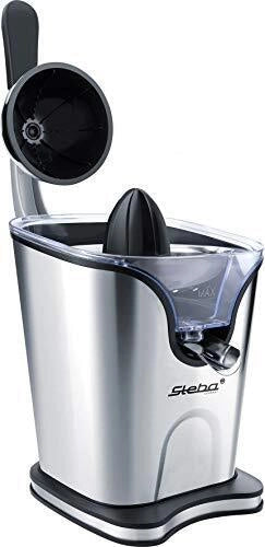 Steba 25-03-00 ZP 3 Spremiagrumi elettrico con leva 100 W 2 coni in acciaio inox avvio automatico colore Nero Acciaio inossidabile