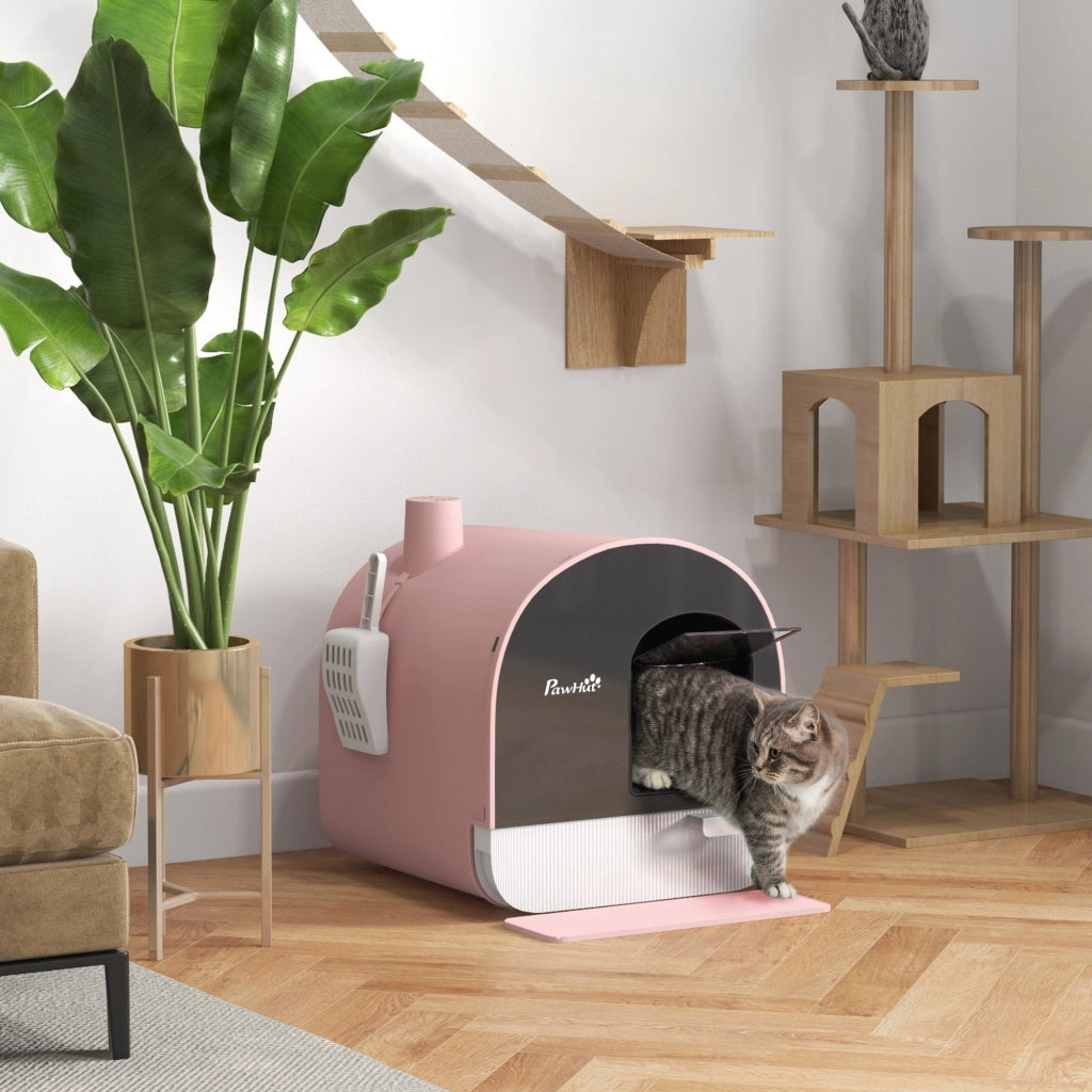 Casetta per Gatti con Filtro e Accessori ¨C zephmum ¨C Rosa 43x44x47