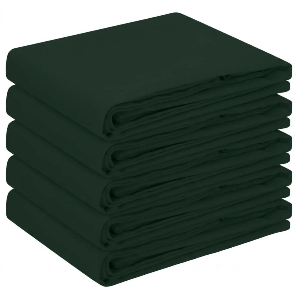 Tovaglia da Tavolo 5 pz Verde Scuro 160 x 220 cm Poliestere 42040284