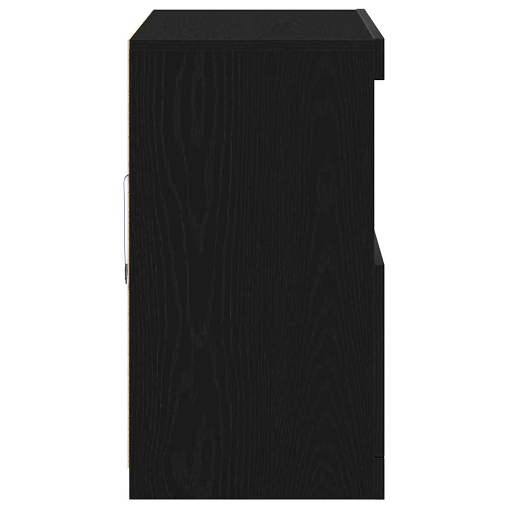 Credenza-Buffet-Armadio da cucina Nero 81 x 37 x 67 cm Legno multistrato