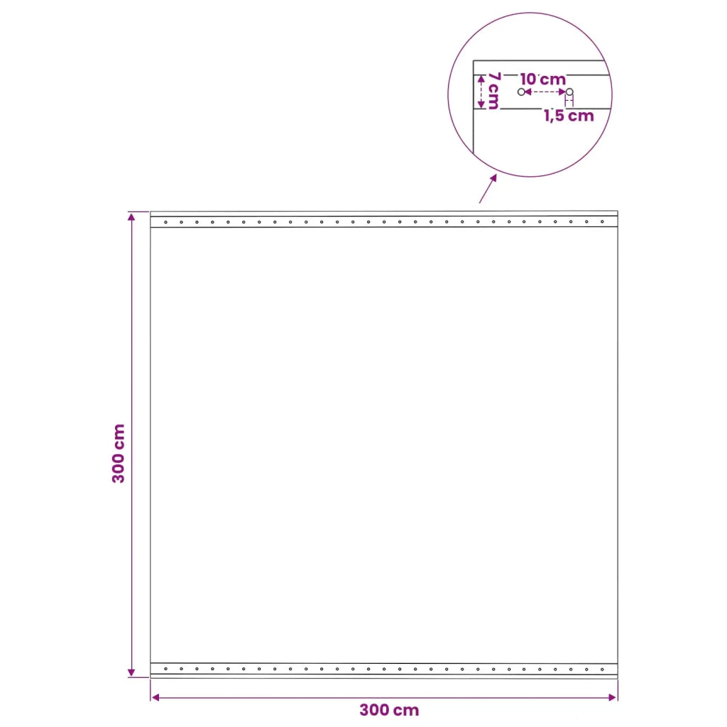 Telo con Occhielli 2 pz Verde 3 x 3 m 260 gsm PE 3429756