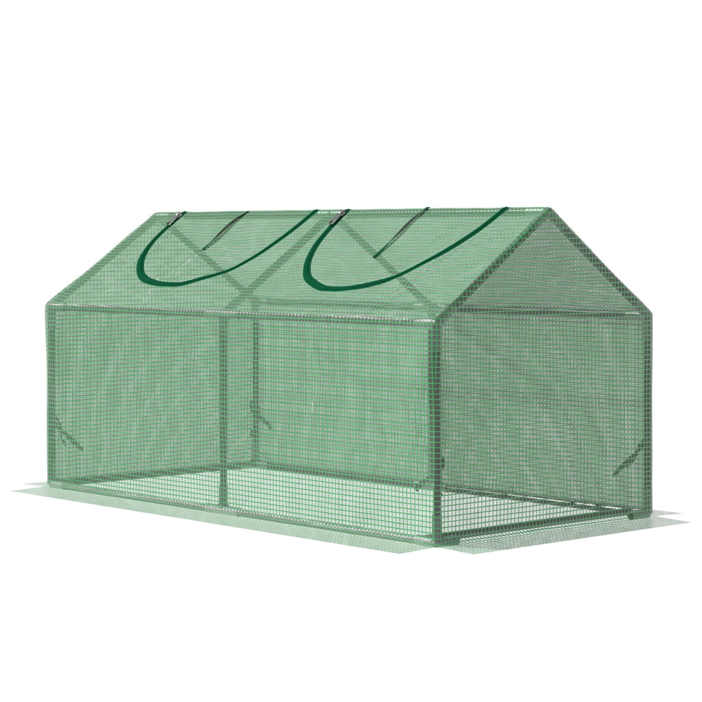 Serra da giardino in PE con finestra ¨C Minimal ¨C Verde 120x60x60 cm