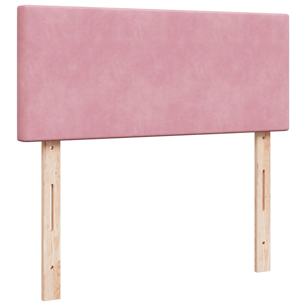 Pouf Letto con Materasso e LED Rosa 120x190cm in Velluto 3312541