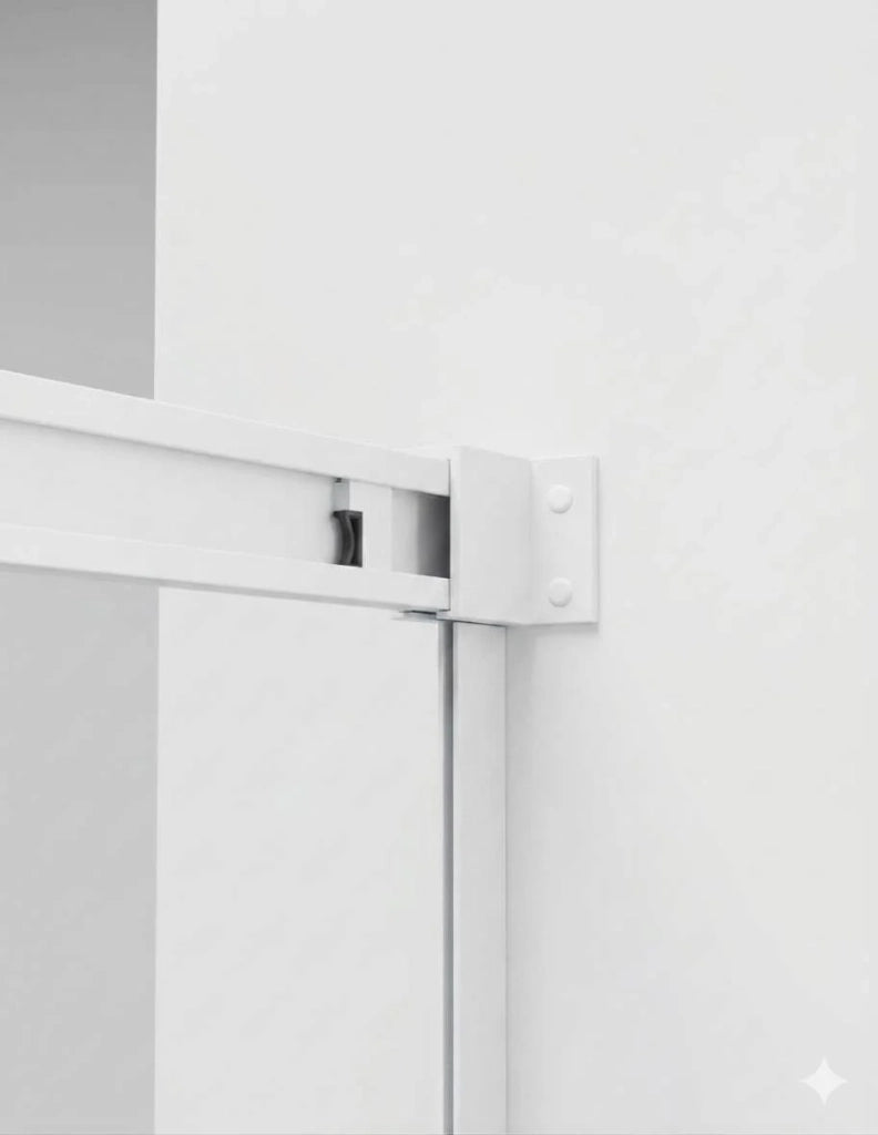 Box doccia ingresso angolare 2+2 THALASSA (BASIC) 100x90 cm Bianco vetro trasparente