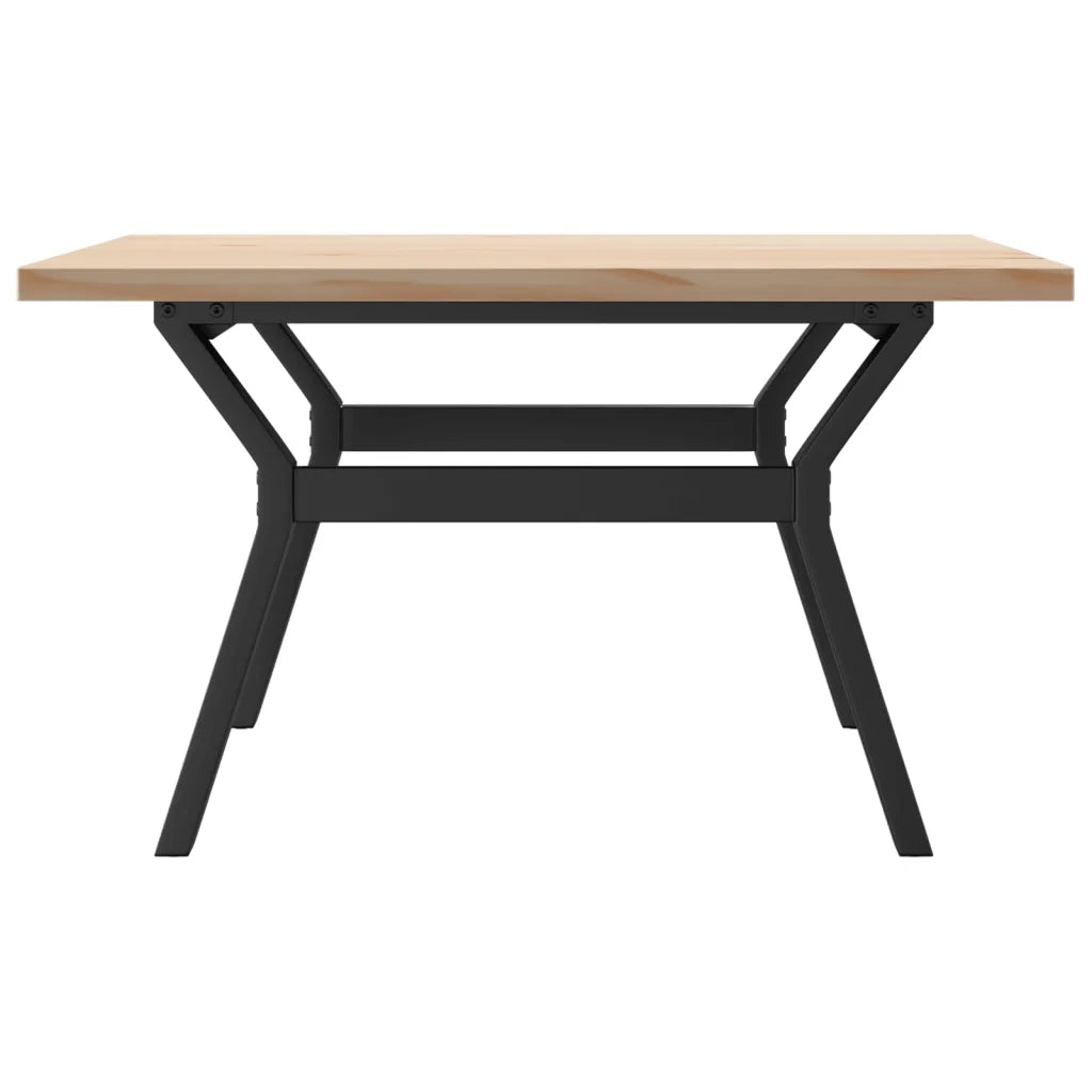 Tavolino Salotto Telaio a Y 80x80x45,5cm Legno Pino e Acciaio 3282773