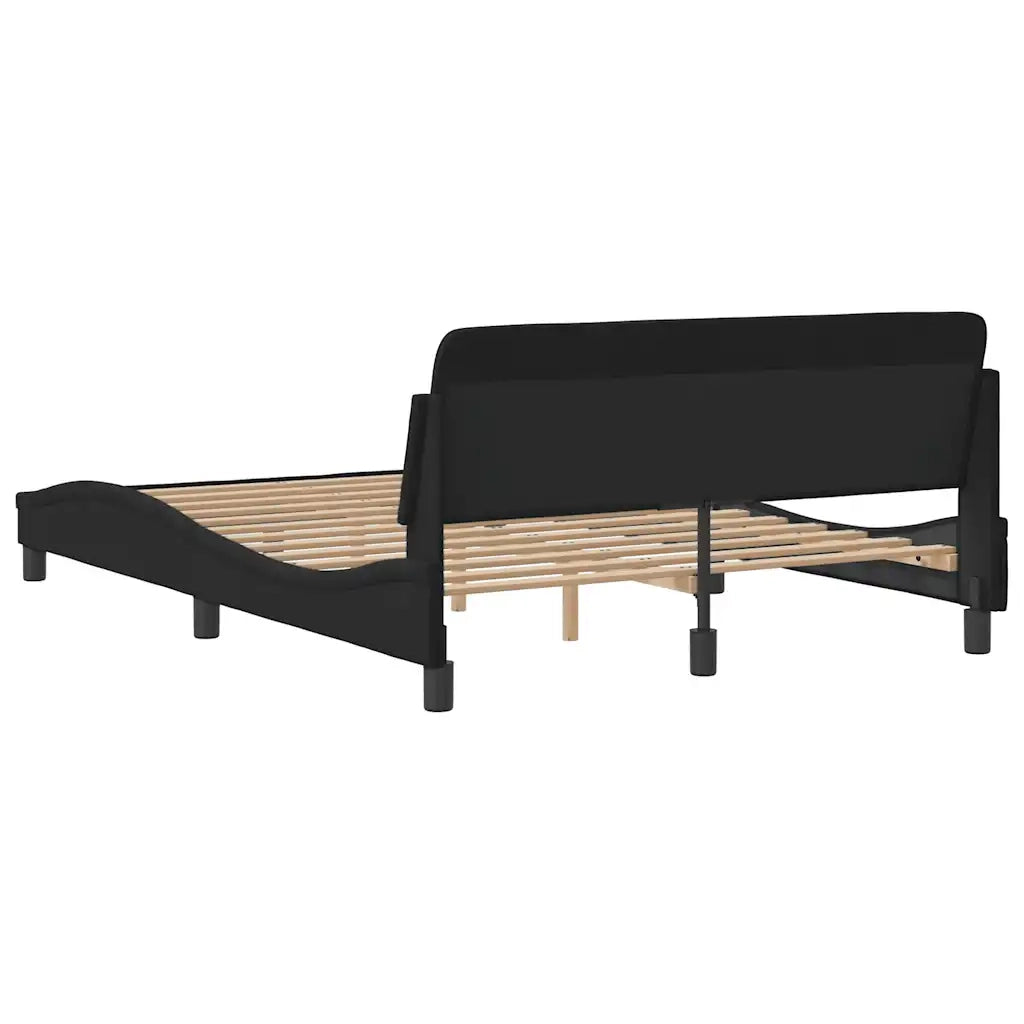 Struttura letto Dover Nera 135x190 cm in Velluto 373330