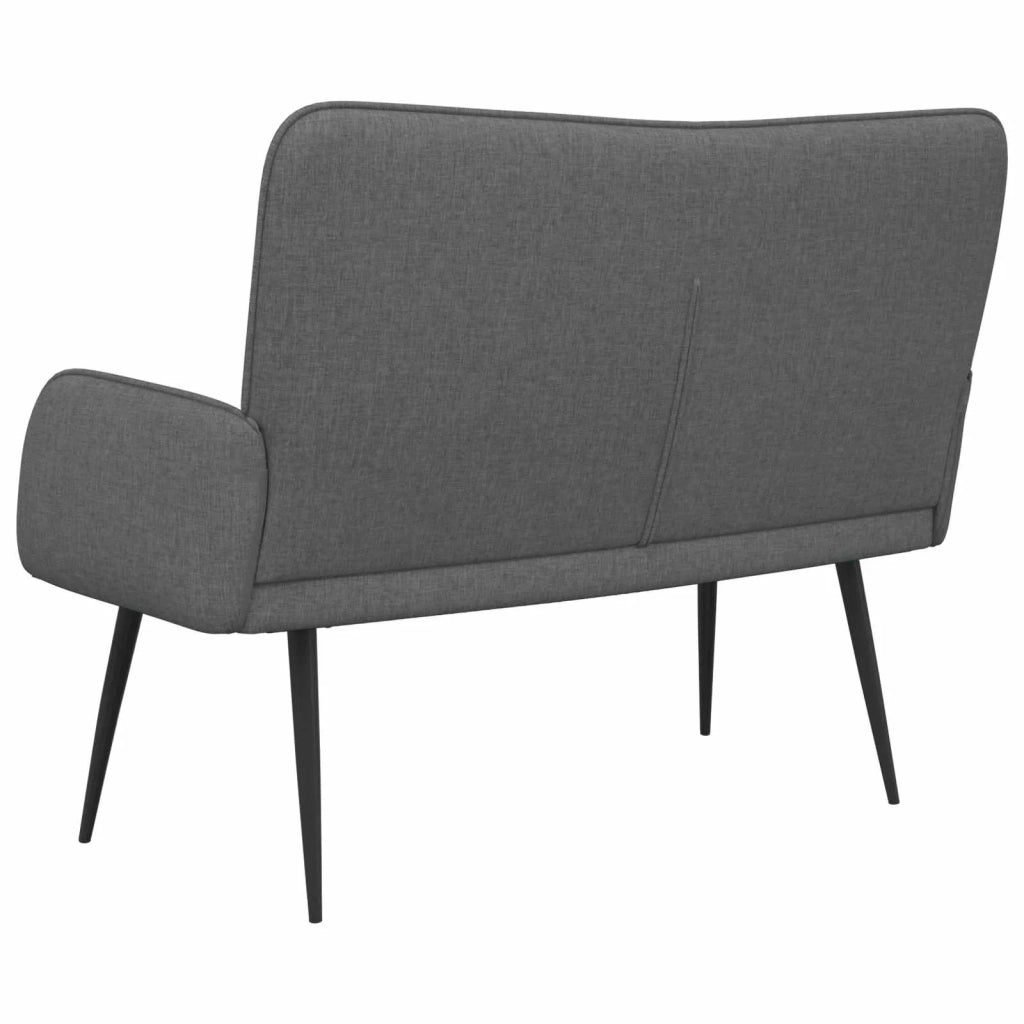 Divano | Divano da soggiorno | Sofa a 2 Posti Grigio Scuro 115 x 61 x 87 cm Tessuto