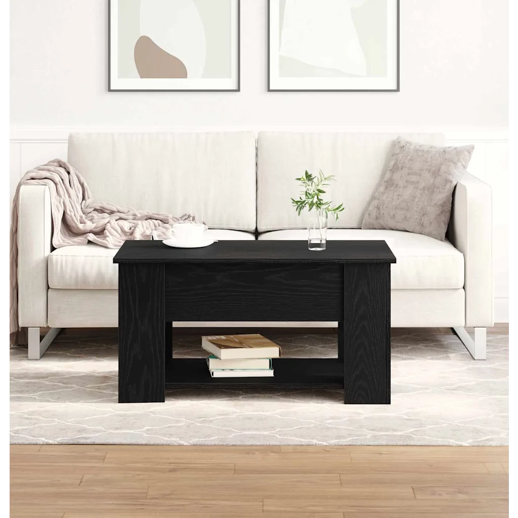 Tavolino da salotto | Tavolino da caff¨¨ | Tavolino da Soggiorno Rovere Nero 79 x 49 x 41 cm