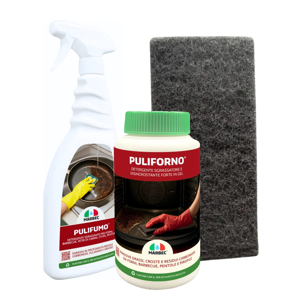 Kit Pulizia Forno e Barbecue, sgrassante e disincrostante, facile da usare Marbec KIT FORNO E BARBECUE