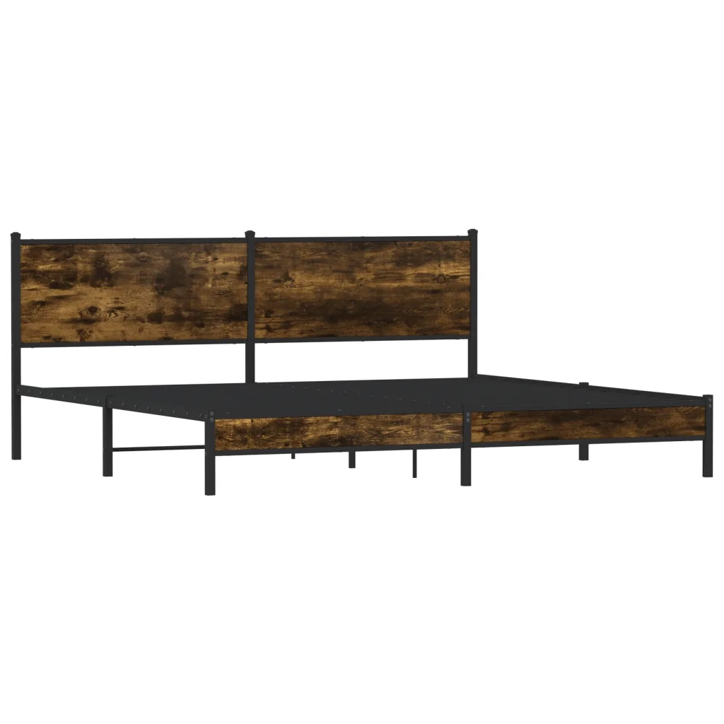 Giroletto senza Materaso in Metallo Rovere Fumo 193x203 cm 3301379