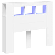 Testiera | Testata LED Bianca 120x18,5x103,5 cm Legno Multistrato