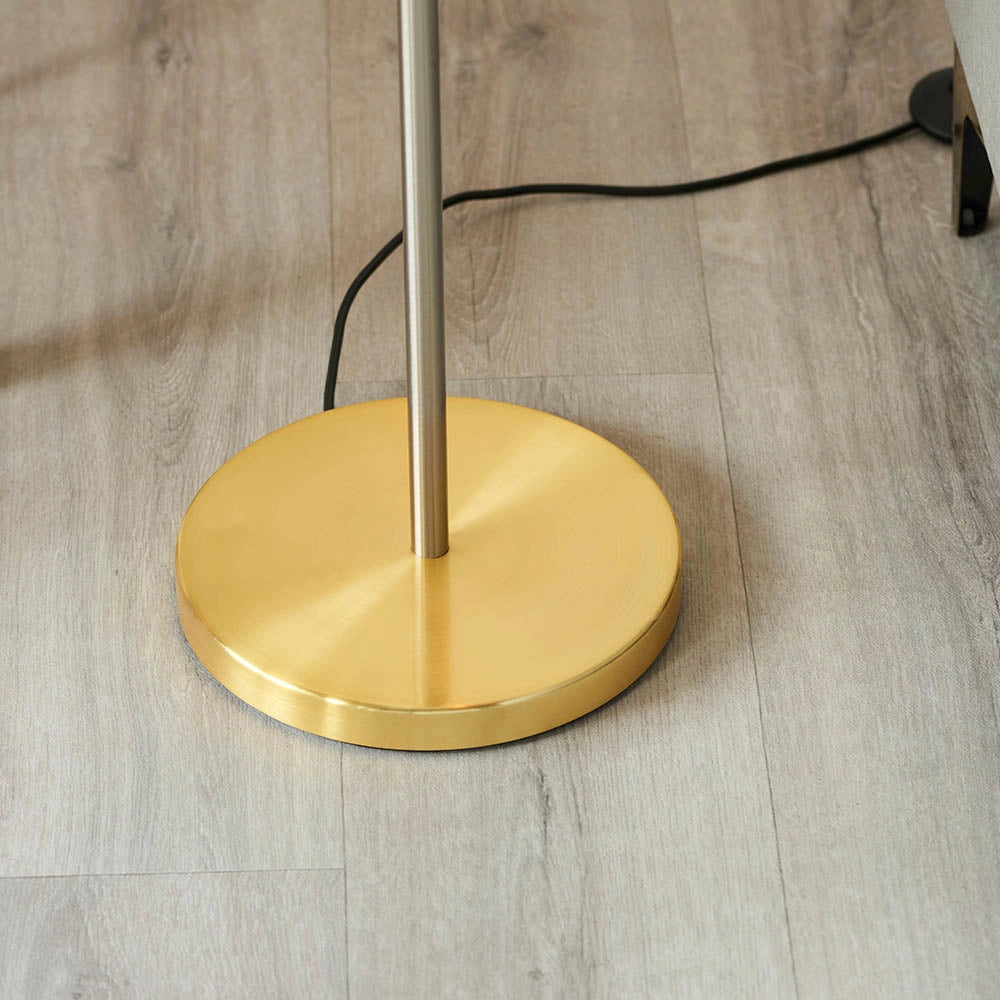 Lampada da terra industriale ottone HOOP Endon E27