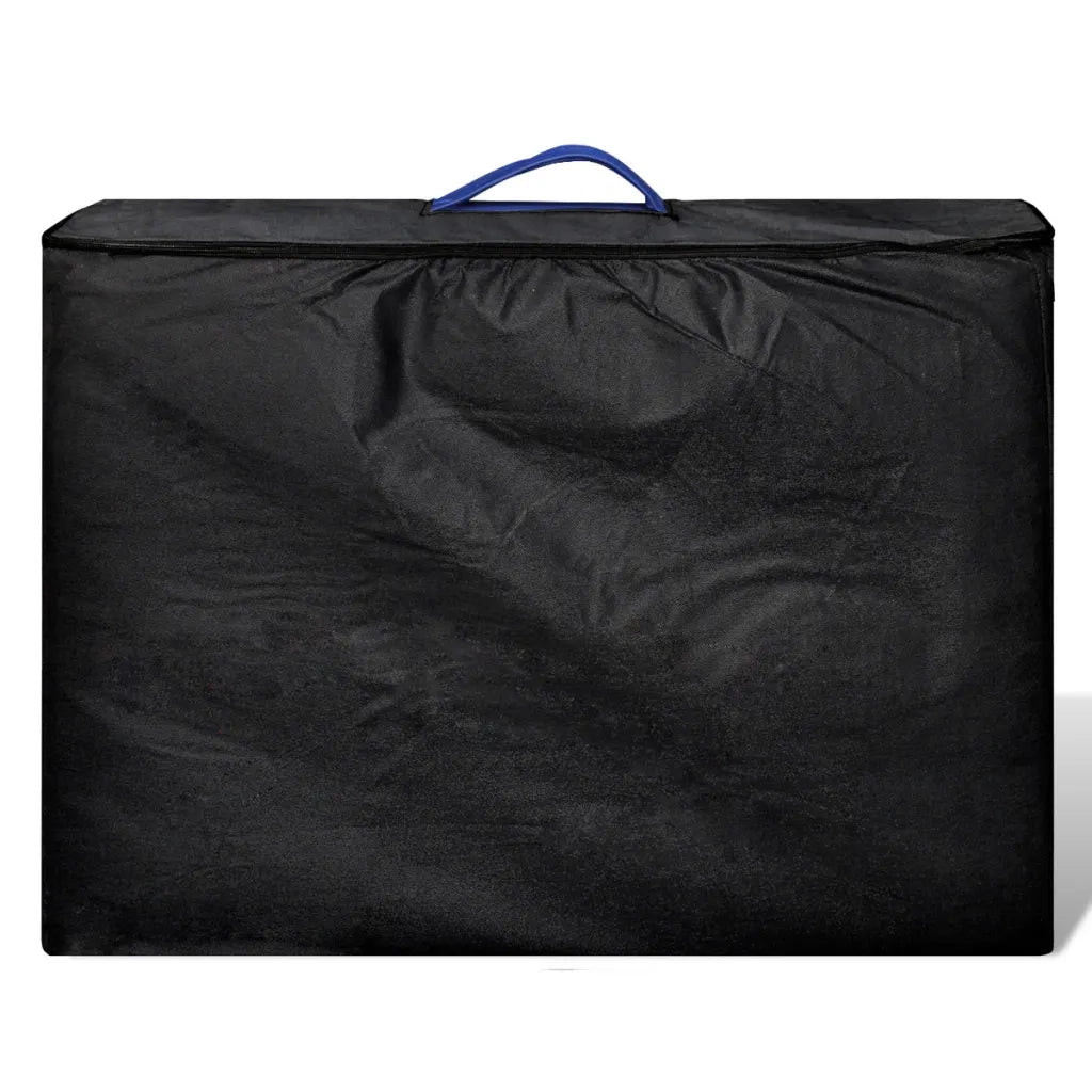 Lettino Pieghevole da Massaggio Blu 2 Zone con Telaio Legno CFW4808811