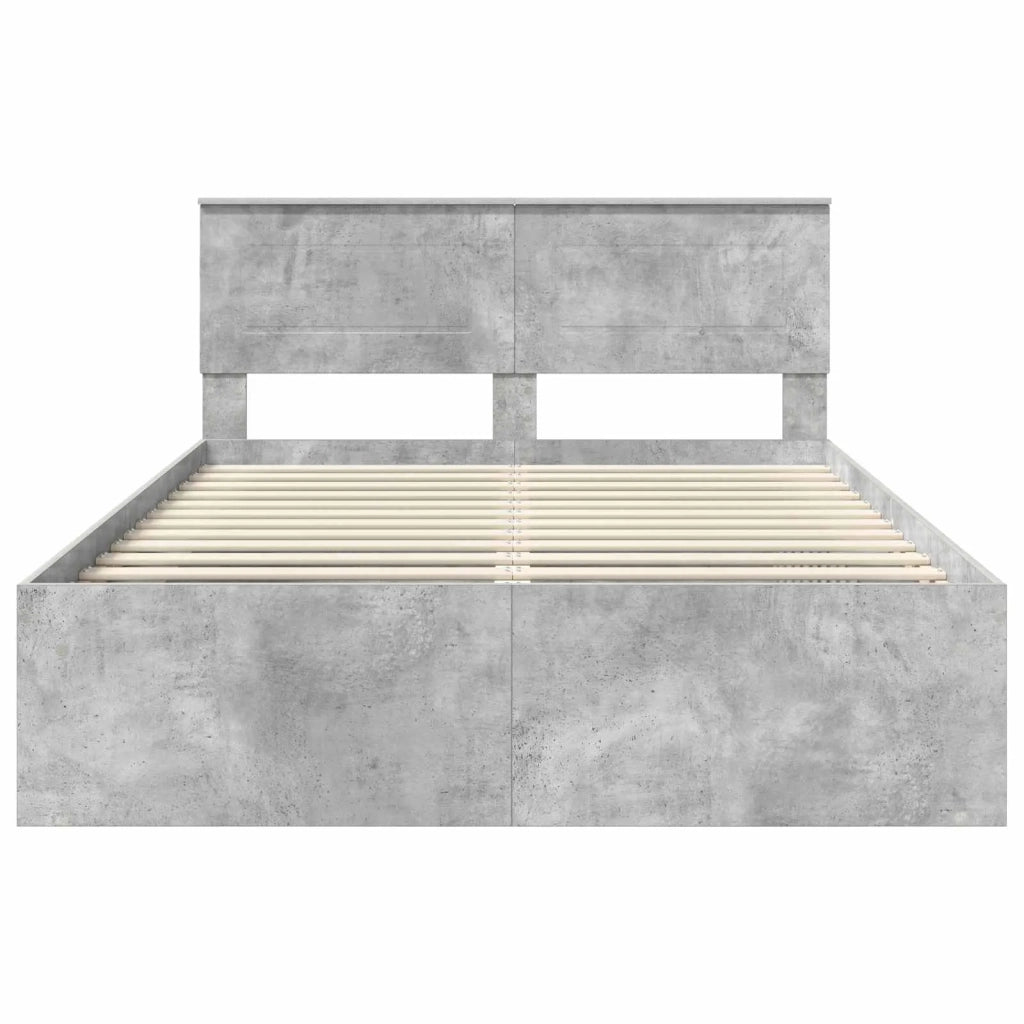 Struttura del letto-Giroletto-Rete del Letto Calcestruzzo 140 x 190 cm Legno multistrato