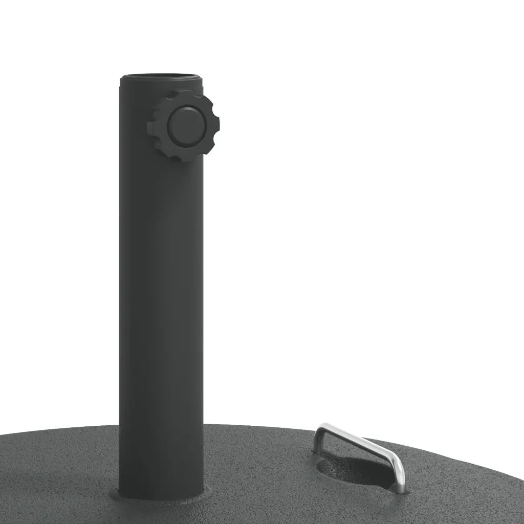 Base per ombrellone-Supporto per ombrellone con Manici per Pali ?38/48 mm 25 kg Rotonda