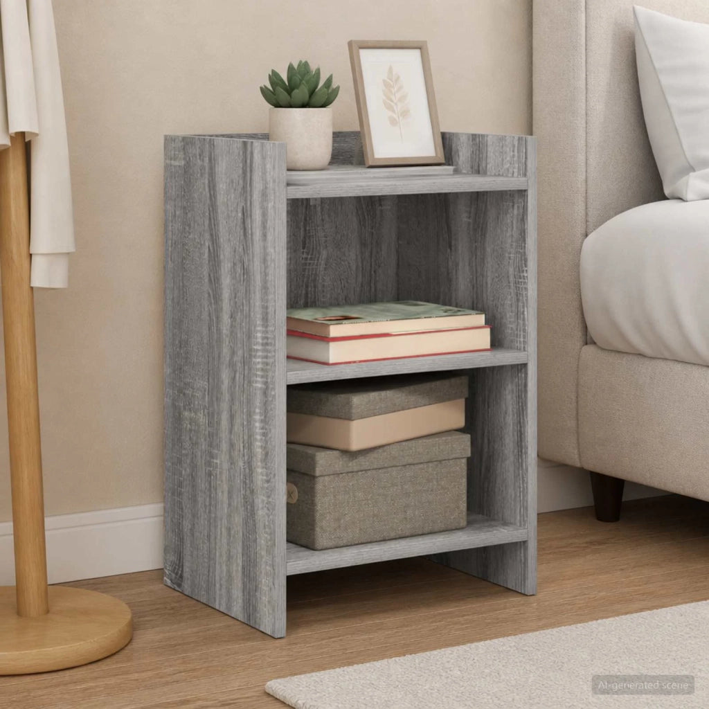 Comodini 2 pz Sonoma grigio 40 x 30 x 60 cm 8011006