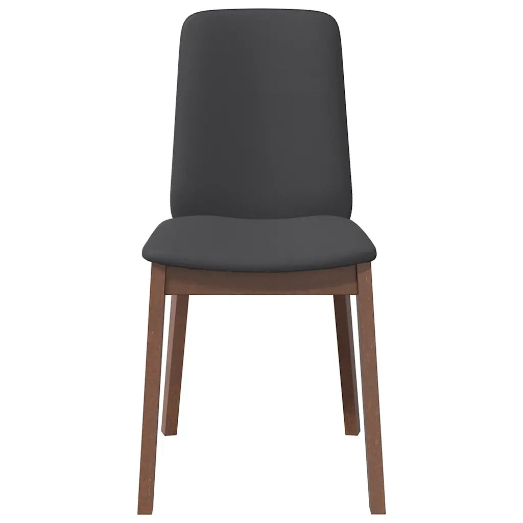 Sedie da Pranzo con Cuscini 2pz Marrone Legno Massello di Hevea 4102444