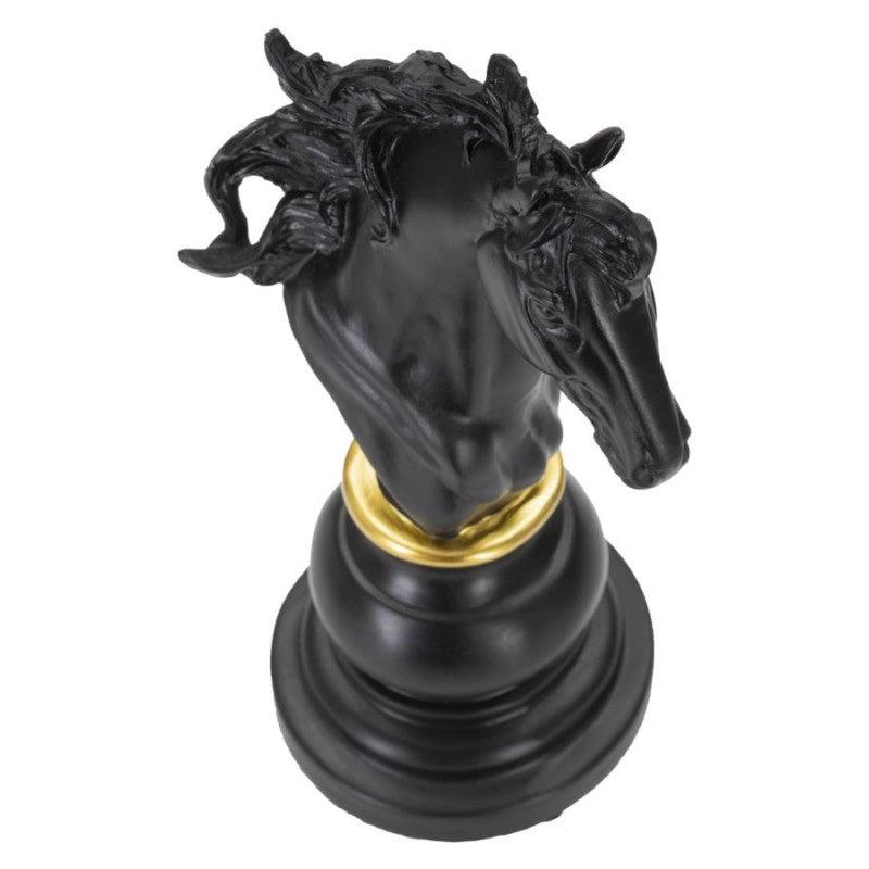 Cavallo Nero E Oro cm 14x11x27